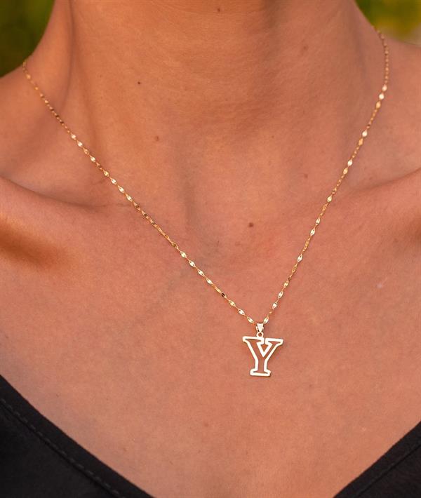 14 Ayar Altın Y Harf Soft Kolye