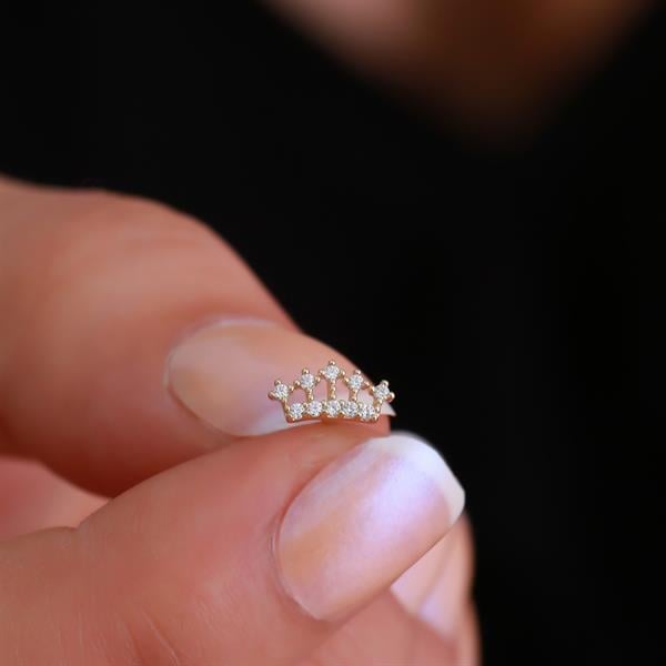 14 Ayar Altın Taç Tragus