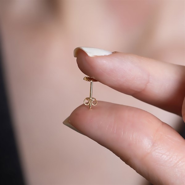 14 Ayar Altın Üçgen Küpe 0,5 mm