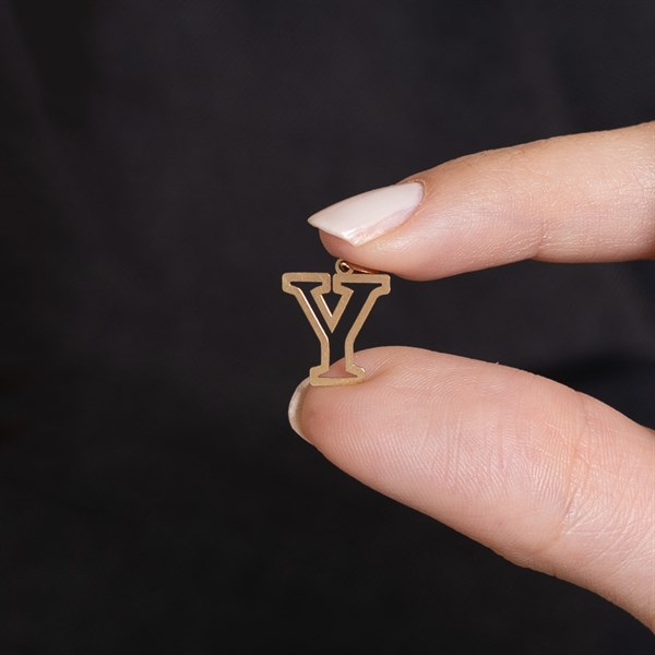 14 Ayar Altın Y Harf Soft Kolye Ucu