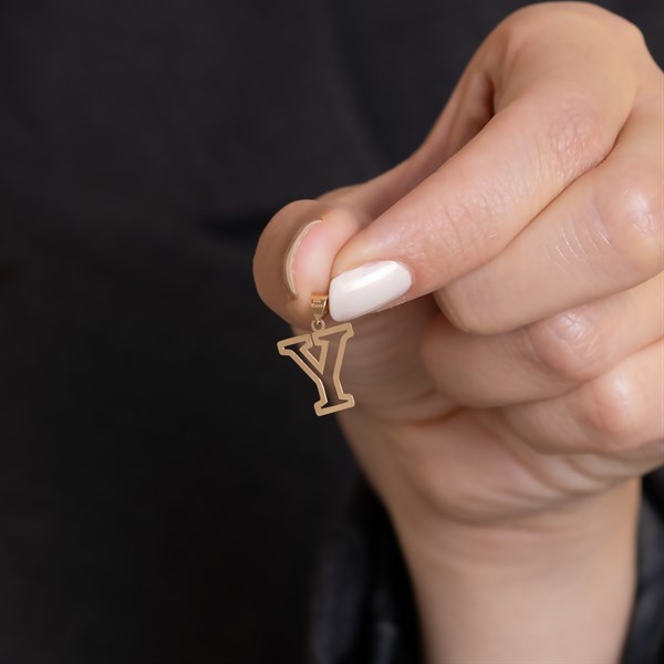 14 Ayar Altın Y Harf Soft Kolye Ucu