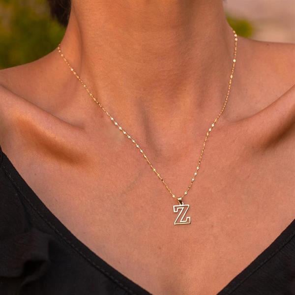 14 Ayar Altın Z Harf Soft Kolye