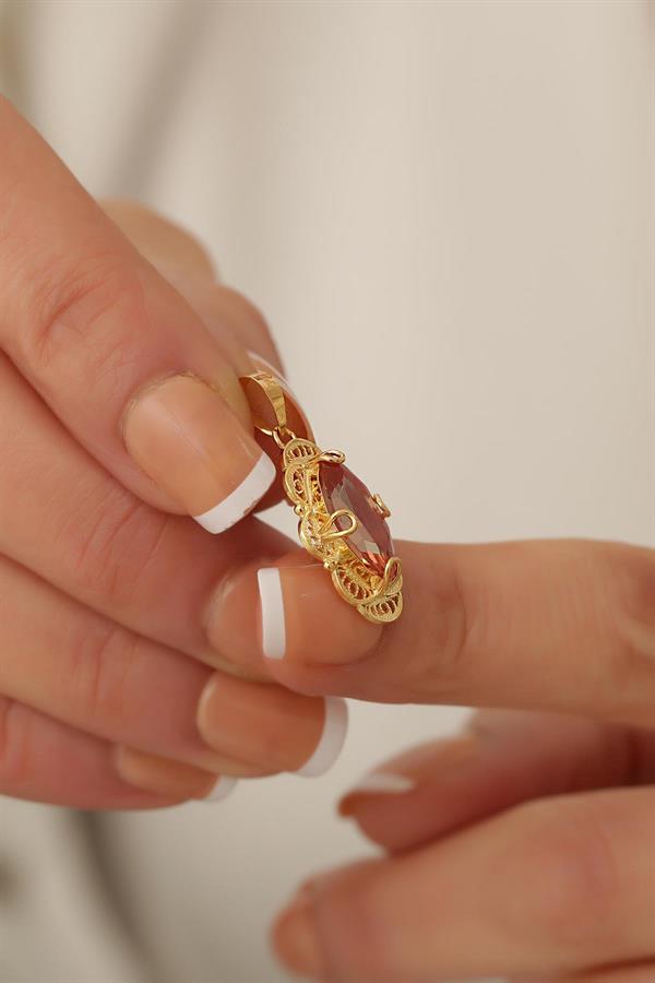 14K Solid Gold Zultanite Small Necklace with Shuttle Stone