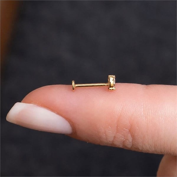 14 Ayar Lotus Çiçeği Tragus Piercing