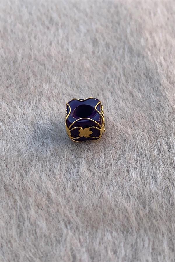 Altın Siyah Yonca Orta Boy Telkari Hülyam Boncuk