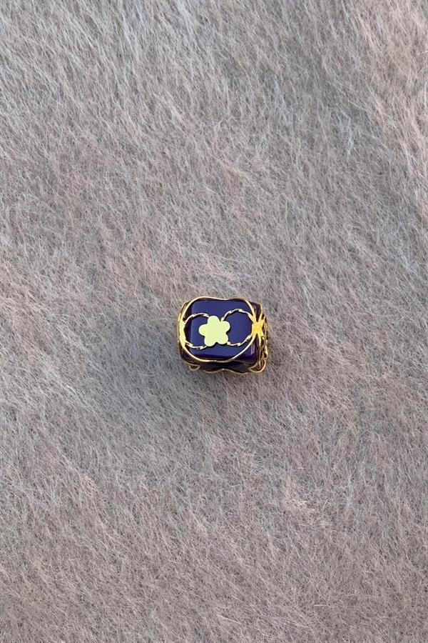 Altın Siyah Yonca Orta Boy Telkari Hülyam Boncuk