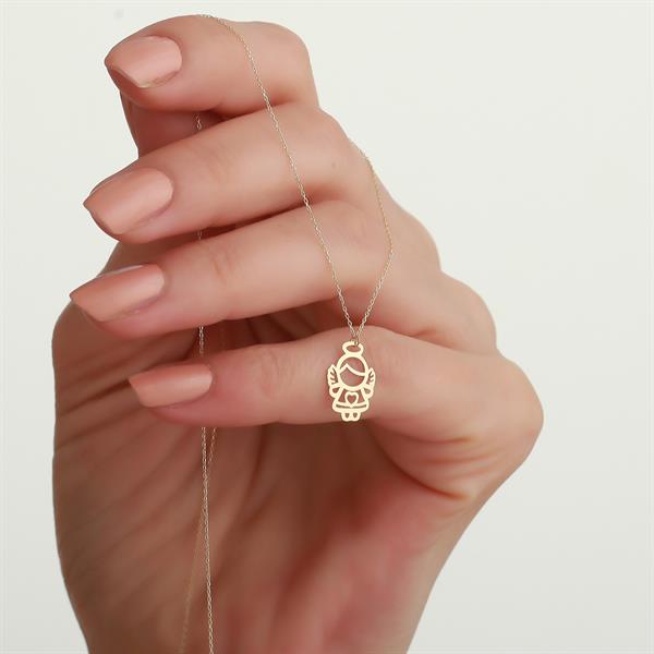 Kız Çocuklu Anne Kolyesi