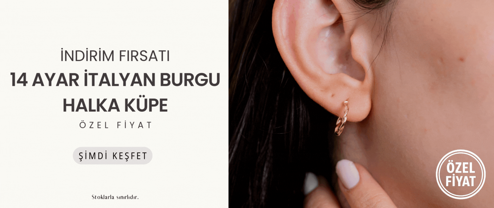İtalyan Burgu Küpe Özel Fiyat Kampanyası