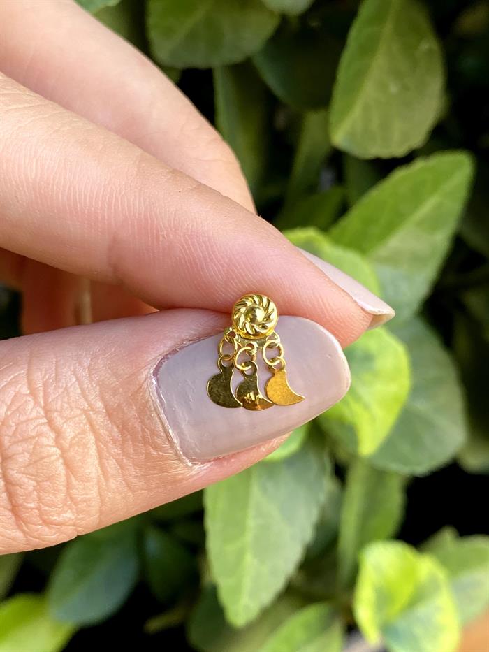 14K Solid Gold Interlocking Nose Ring