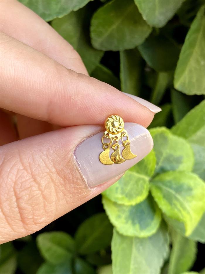 14K Solid Gold Interlocking Nose Ring