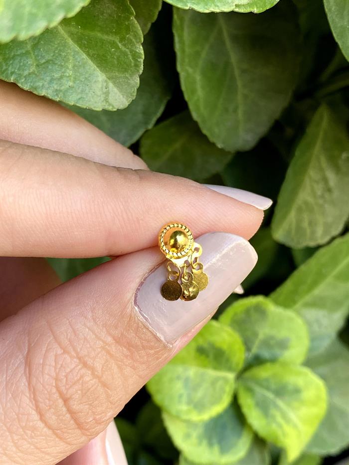 14K Solid Gold Interlocking Nose Ring