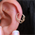 14 Ayar Altın İç İçe Kıvrımlı Halka Tragus Piercing