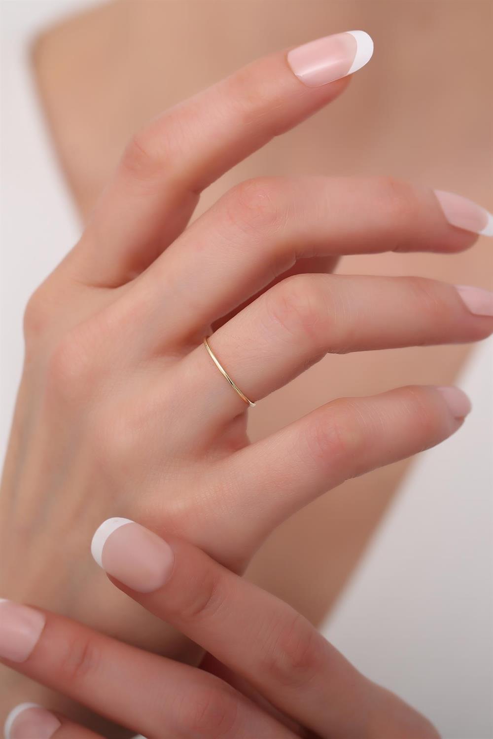 18K Gold Filled Ring, Gold Thin Ring, Gold Band Ring, Delicate Simple Ring,  Gold Stackable Ring, Super Thin Minimalistic Ring, Layering Ring - Etsy