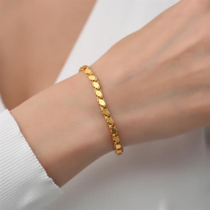 14 Ayar Altın Kalın Halep Bileklik