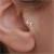 14 Ayar Altın Kıvrımlı Tragus Piercing