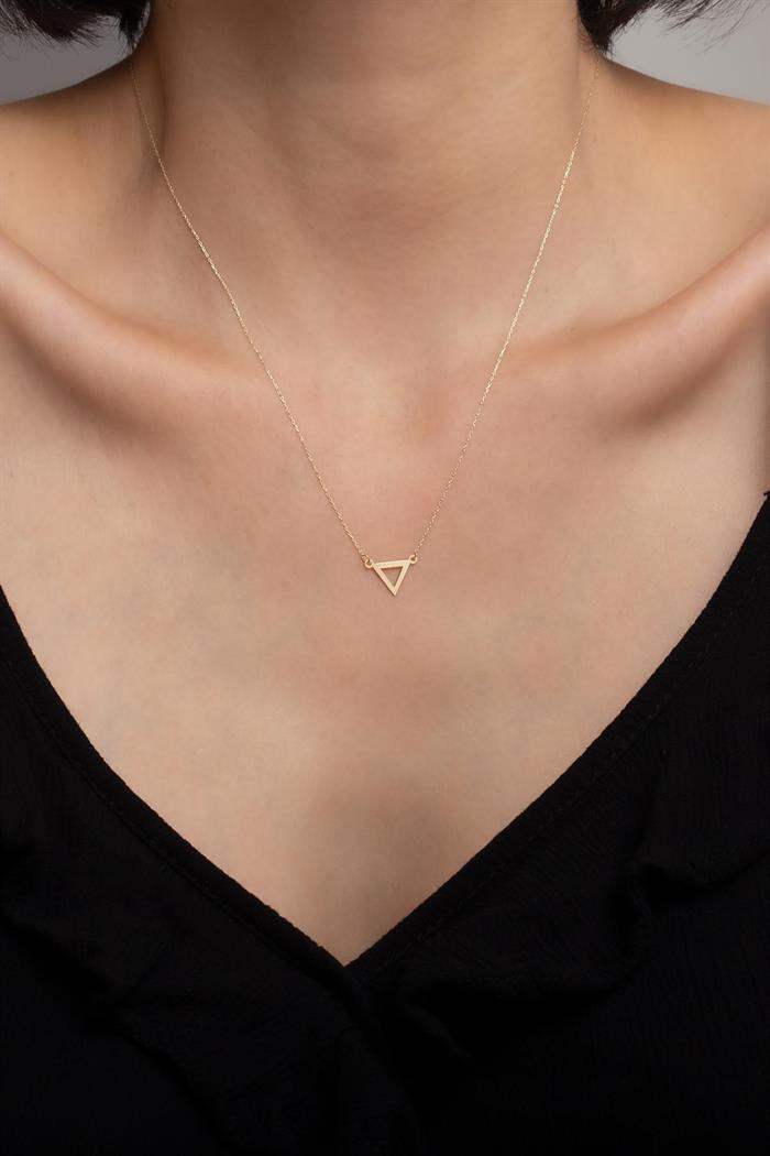 Mini sales triangle necklace