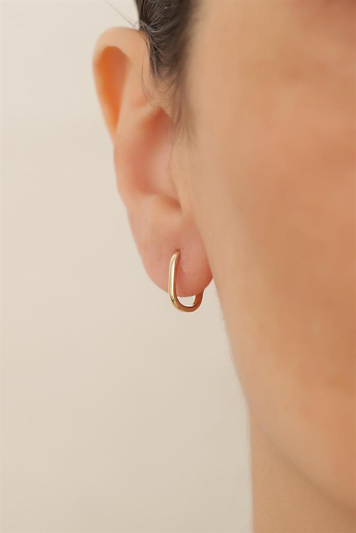 14K Solid Gold Simple Mini Clip Earring