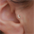 14 Ayar Altın Taşlı Ay Yıldız Tragus Piercing