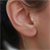14 Ayar Altın Taşlı Hilal Tragus Piercing