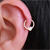 14 Ayar Altın Taşlı Kalp Halka Tragus Piercing