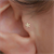 14 Ayar Altın Taşlı Kar Tanesi Tragus Piercing