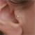 14 Ayar Altın Taşlı Kutup Yıldızı Tragus Piercing