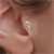 14 Ayar Altın Taşlı Melek Kanadı Tragus Piercing