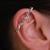 14 Ayar Altın Yılan Industrial Earcuff