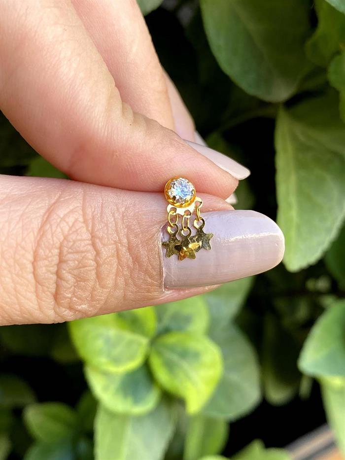 14K Solid Gold Interlocking Nose Ring