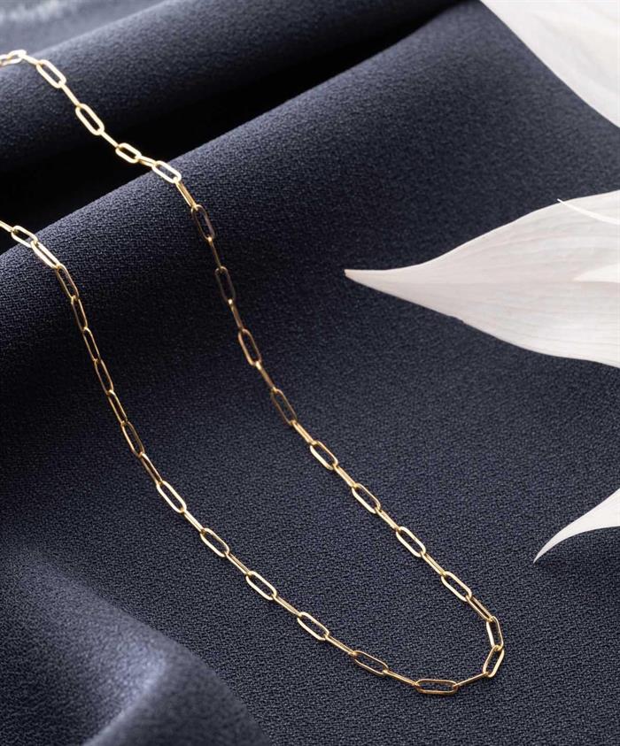 14 Ayar Altın Zarif Ataş Zincir Kolye