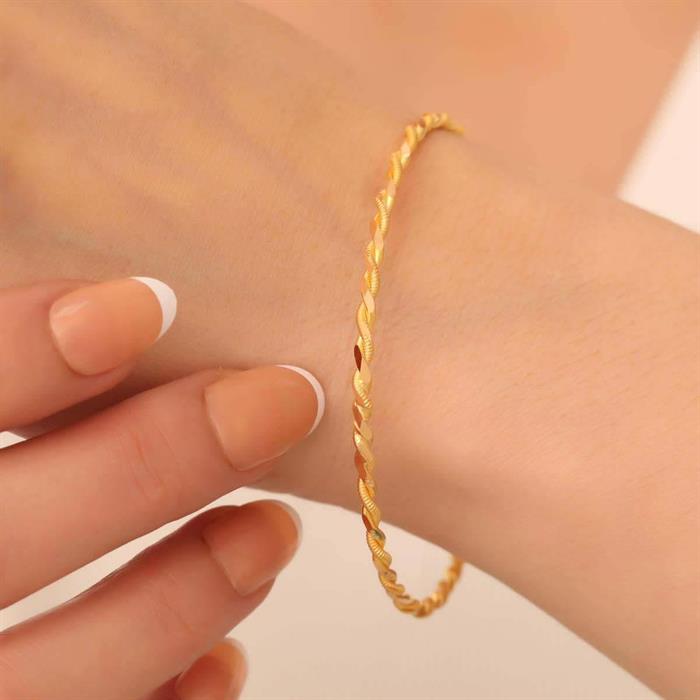 22K Gold Twist Bracelet 10 Gr