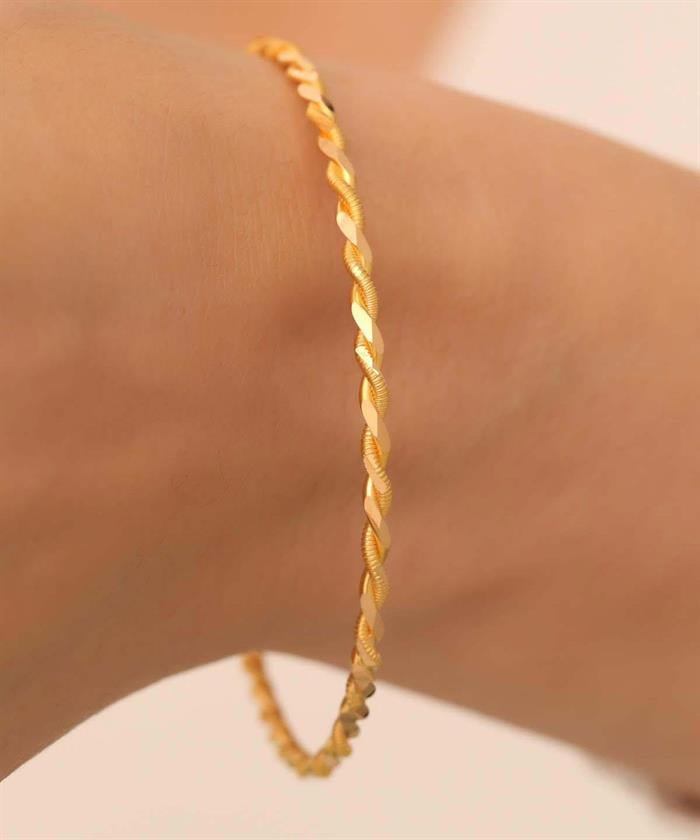 22K Gold Twist Bracelet 10 Gr