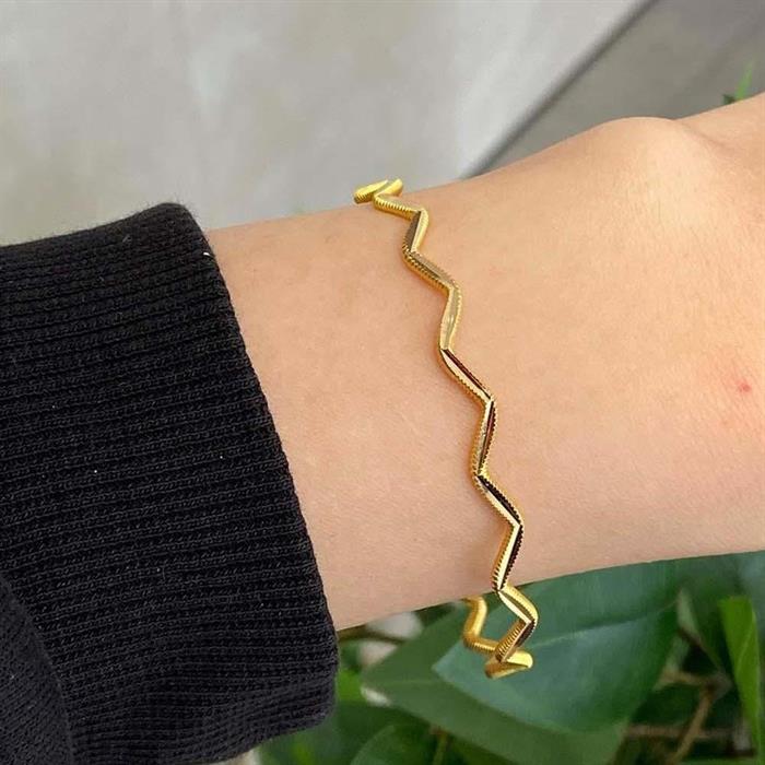 8 Gram 22 Ayar Yatırımlık Zigzag Ajda Bilezik