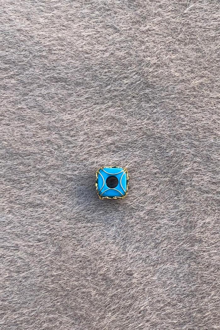 Gold Blue Star Small Size Filigree Hulyam Beads