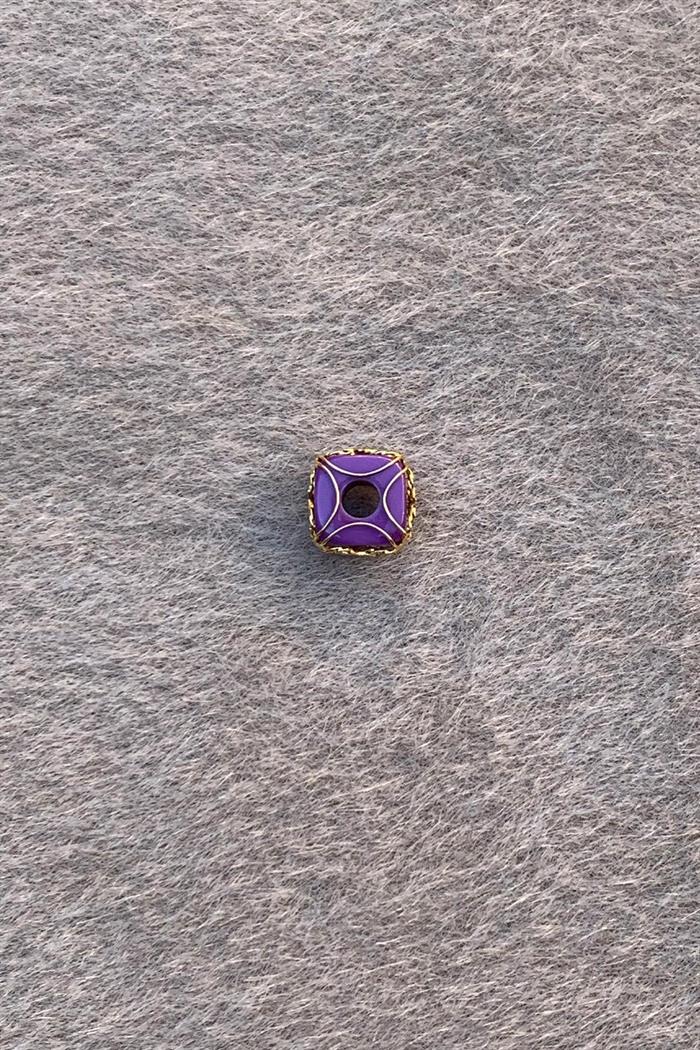 Gold Purple Small Size Filigree Hulyam Beads