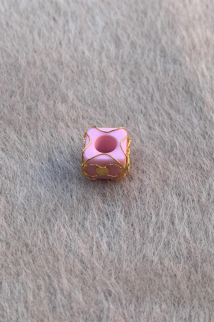 Golden Pink Medium Size Filigree Hülyam Beads