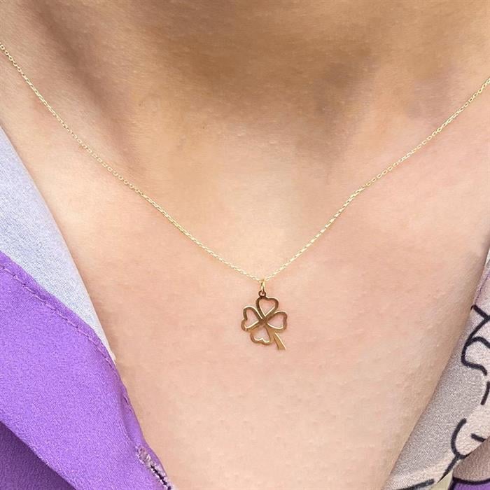 Gold Soft Clover Necklace