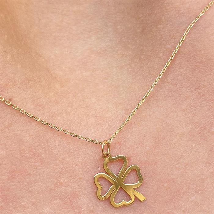 Gold Soft Clover Necklace