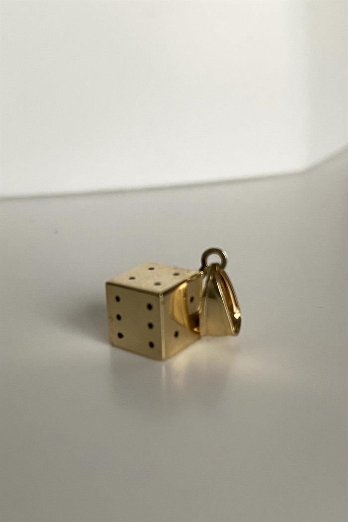 Gold Dice Pendant