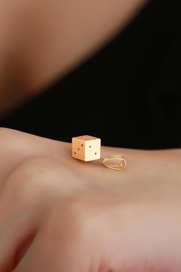 Gold Dice Pendant