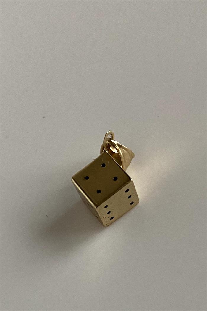 Gold Dice Pendant
