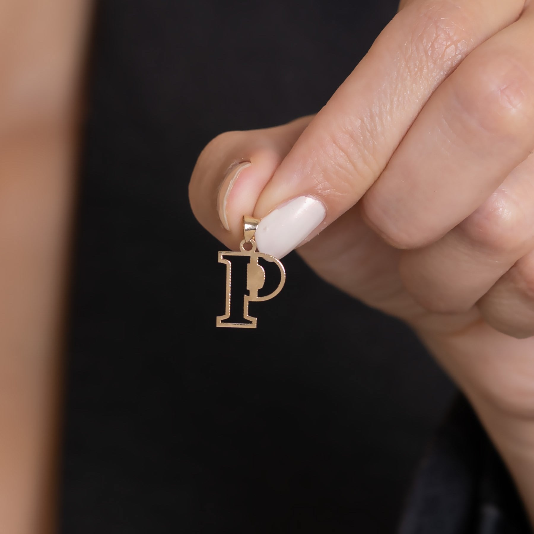 14 Ayar Altın P Harf Soft Kolye Ucu