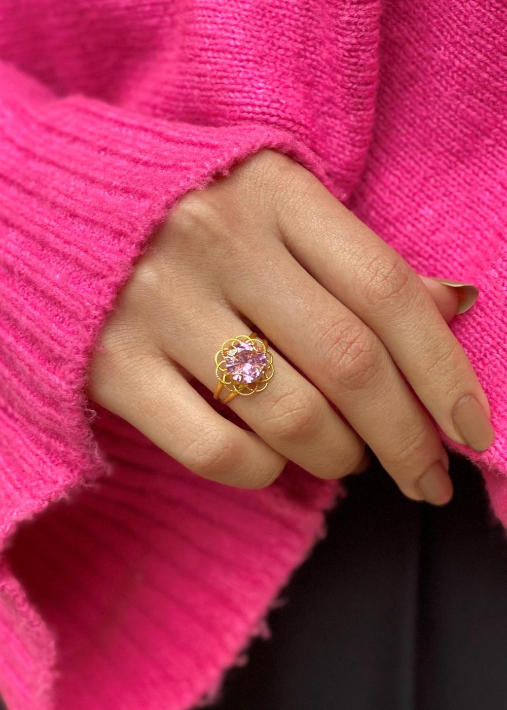 Telkari Ametis Yüzük