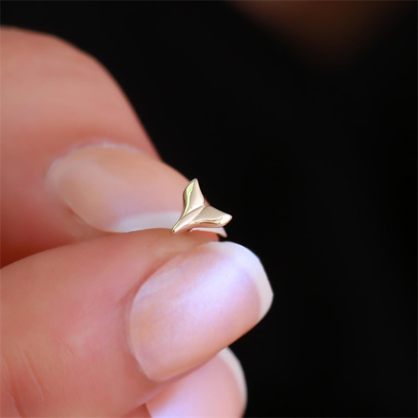 14 Ayar Altın Deniz Yıldızı Kuyruk Tragus Piercing