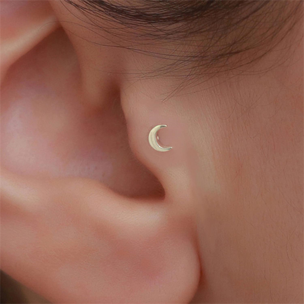 14 Ayar Altın Hilal Tragus Piercing