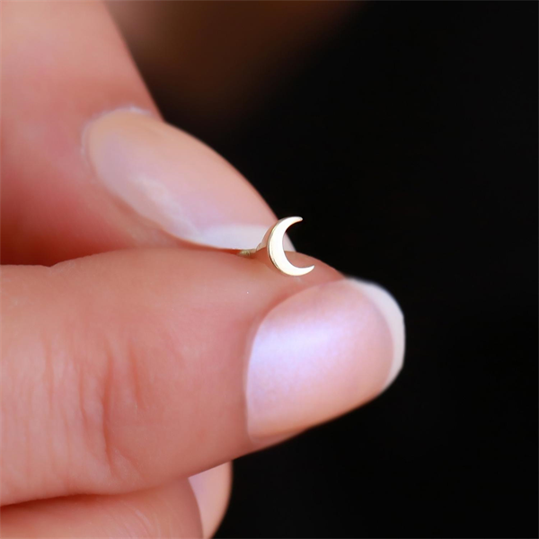 14 Ayar Altın Hilal Tragus Piercing