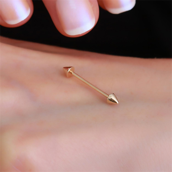 14 Ayar Altın Ok Kaş Piercing