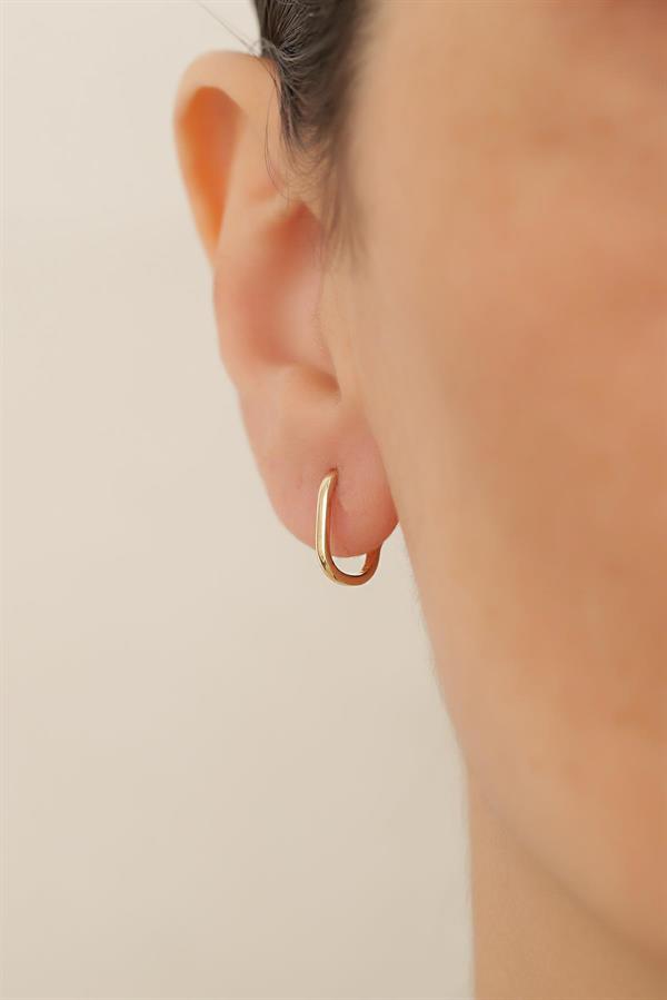 14K Solid Gold Simple Mini Clip Earring