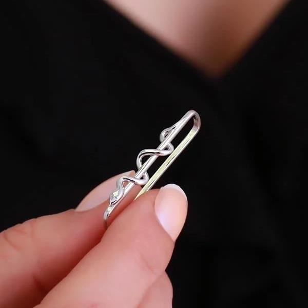 14 Ayar Altın Yılan Industrial Earcuff