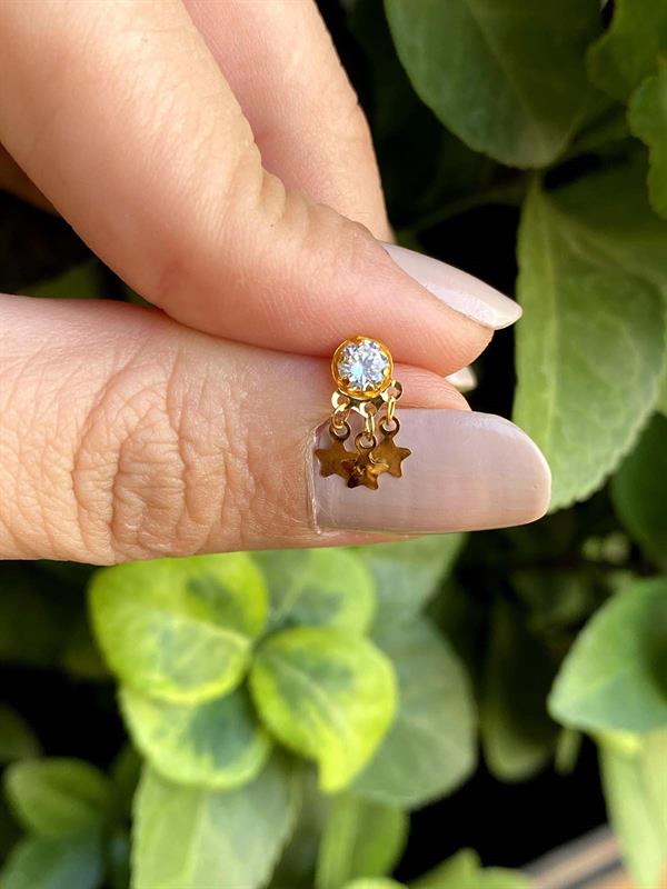 14K Solid Gold Interlocking Nose Ring